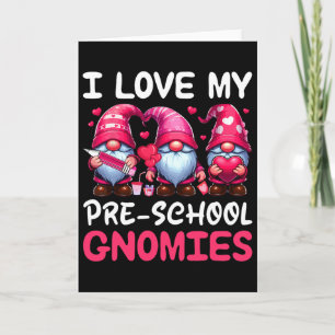 Ik hou van mijn kleuter Gnomies Valentijnsdag Drie Kaart