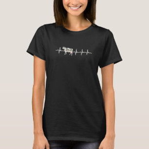 Ik hou van mijn koe klep hartslag patiënt mannen v t-shirt