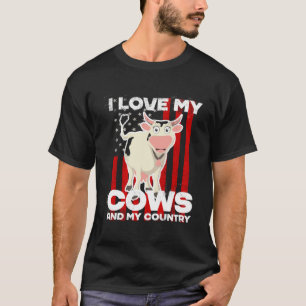 Ik hou van mijn koeien zuivelboer landbouw t-shirt
