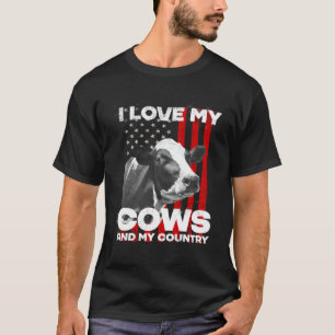 Ik hou van mijn koeien zuivelboer landbouw t-shirt