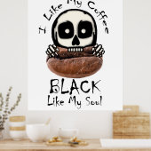 Ik hou van mijn koffie Black Poster (Keuken)