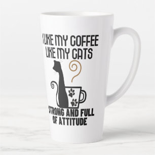 Ik hou van mijn koffie hoe ik van mijn katten_ ste latte mok