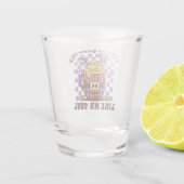 Ik hou van mijn koffie koud shot glas (Achterkant)