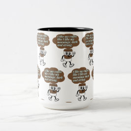 Ik hou van mijn koffie quote tweekleurige koffiemok