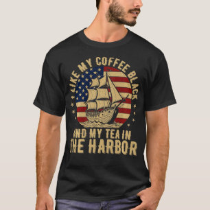 Ik hou van mijn koffie zwart en mijn thee US Hist T-shirt