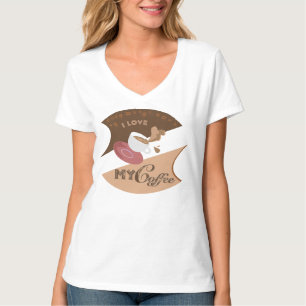 Ik hou van mijn koffiekwinkel, Diner Java Splash T-shirt