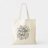 Ik hou van mijn koffielicht tote bag (Achterkant)