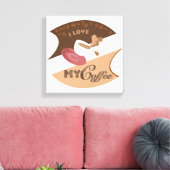 Ik hou van mijn koffieretro Java Canvas Afdruk (Insitu (Woonkamer))