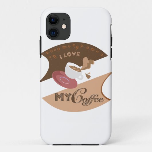 Ik hou van mijn koffieretro Java Case-Mate iPhone Case (Achterkant)