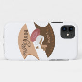 Ik hou van mijn koffieretro Java Case-Mate iPhone Case (Achterkant (horizontaal))