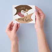 Ik hou van mijn koffieretro Java Flyer (Hand)