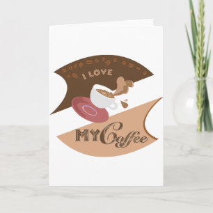 Ik hou van mijn koffieretro Java Kaart