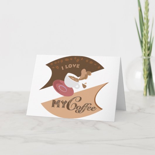 Ik hou van mijn koffieretro Java Kaart (Voorkant)