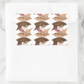 Ik hou van mijn koffieretro Java Rechthoekige Sticker (Tas)