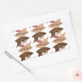 Ik hou van mijn koffieretro Java Rechthoekige Sticker (Envelop)