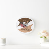 Ik hou van mijn koffieretro Java Ronde Klok (Huis)