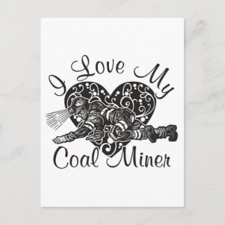 ik hou van mijn kolenmijnwerker briefkaart