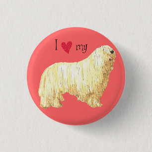 Ik hou van mijn Komondor Ronde Button 3,2 Cm
