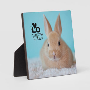 Ik hou van mijn konijn FOTOCADEAU voor huiskonijne Fotoplaat