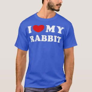 Ik hou van mijn konijn, ik hoor mijn konijn t-shirt