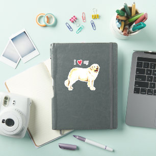 Ik hou van mijn Kuvasz Vinyl Sticker