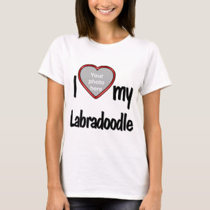 Ik hou van mijn labradoodle - Schattige rood hart T-shirt