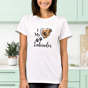 Ik hou van mijn Labrador persoonlijke foto van Dog T-shirt