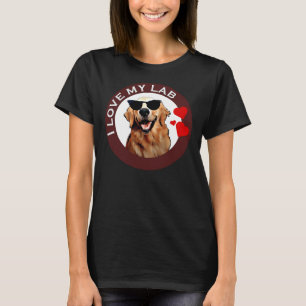 Ik hou van mijn Labrador Retriever Brown T-shirt