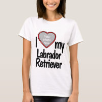 Ik hou van mijn labrador Retriever Cute Red Heart