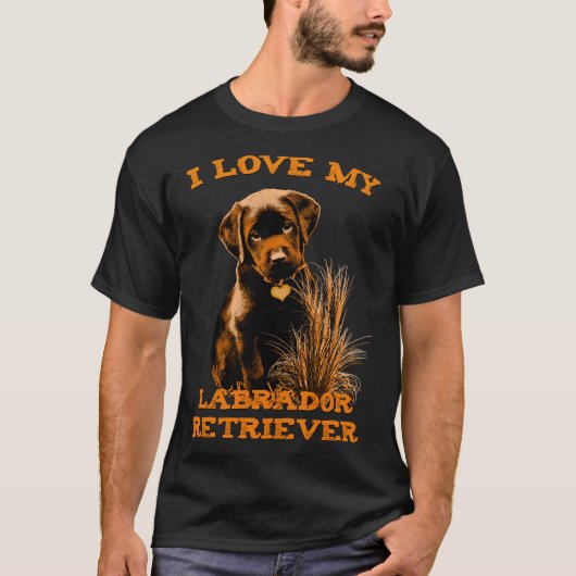Ik hou van mijn labrador Retriever T-shirt (Voorkant)
