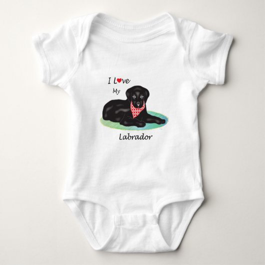 Ik hou van mijn labrador romper (Voorkant)