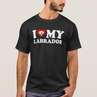 Ik hou van mijn labrador Schattige gele labrador r T-shirt