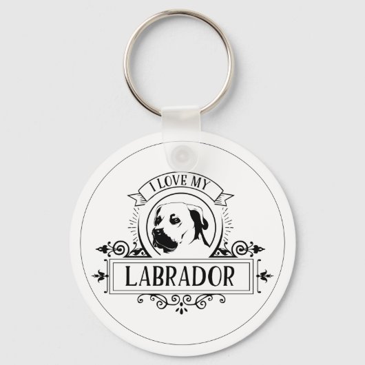 Ik hou van mijn labrador Sleutelhanger (Voorkant)