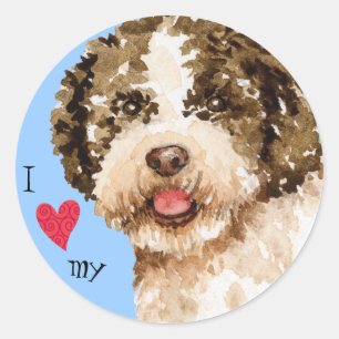 Ik hou van mijn Lagotto Ronde Sticker