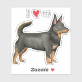 Ik hou van mijn Lancashire Heeler Vinyl Sticker (Vel)