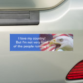 Ik hou van mijn land bumper sticker (Op auto)