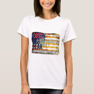 Ik hou van mijn land, maar ik vrees mijn regering t-shirt