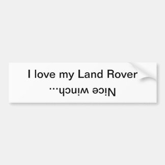 Ik hou van mijn Land Rover, mooie lier... Bumpersticker