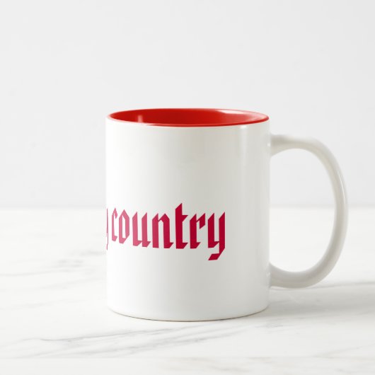 Ik hou van mijn land tweekleurige koffiemok (Rechts)