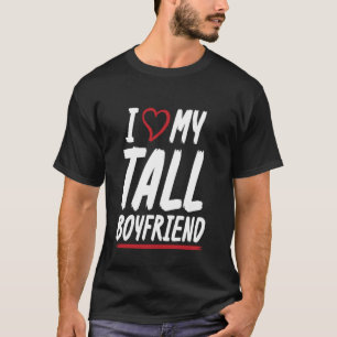 Ik hou van mijn lange vriend koppelaarster t-shirt