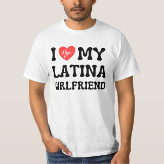 Ik hou van mijn latina vriendin heet vriendin bf t-shirt