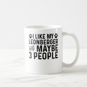 Ik hou van mijn Leonberger en 3 mensen Koffiemok