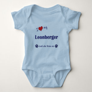 Ik hou van mijn Leonberger (Vrouw Dog) Romper