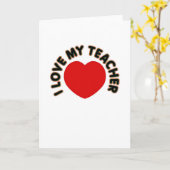 Ik hou van mijn leraar (hart) kaart (Gele Bloem)