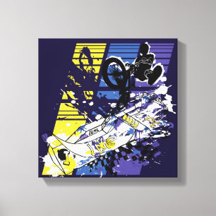 "Ik hou van mijn leven" BMX canvas Afdruk