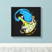 "Ik hou van mijn leven" origineel Canvas (Insitu (Houten vloer))