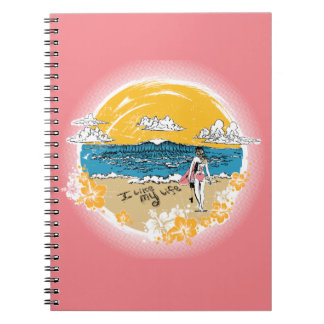 Ik hou van mijn leven Surf Girl Notitieboek