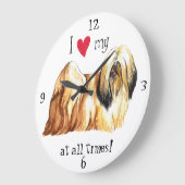 Ik hou van mijn Lhasa Apso Grote Klok (Hoek)