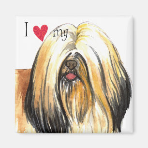 Ik hou van mijn Lhasa Apso Magneet