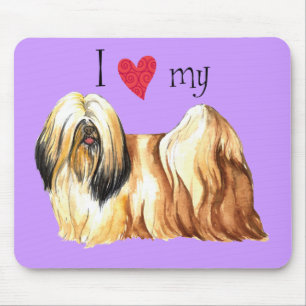 Ik hou van mijn Lhasa Apso Muismat